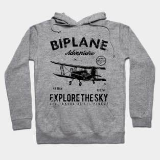 Biplane Adventures, Retro/Vintage Design Hoodie